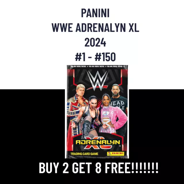 *BUY 2 GET 8 FREE* Panini WWE Adrenalyn XL 2024 Official Collection #1 - #150