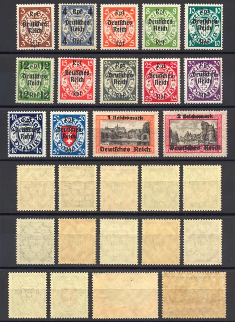 MiNr. 716-729 Deutsches Reich - Freimarken Danzig mit Aufdruck - postfrisch **