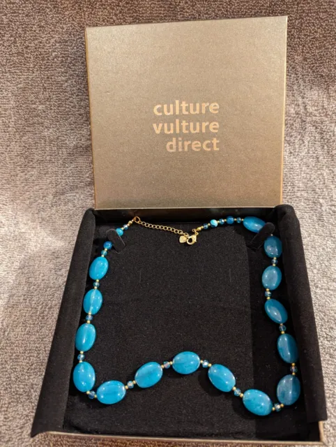 Culture Vulture Direct Deep Turquoise Necklace Boxed