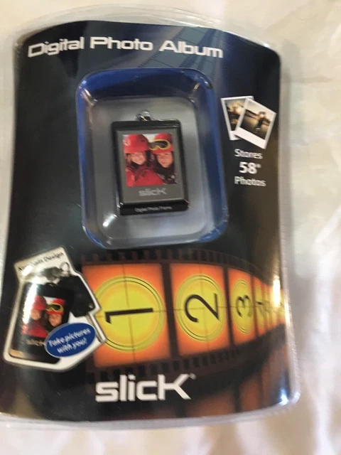 Slick Digital Photo Album With Keychain Design. Stores 58 Photos.