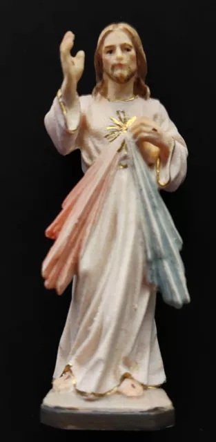 Barmherziger Jesus  8 cm Statue  aus Grödnertal Holz handgefertigt, Schnitzerei