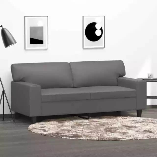Sofa 2-Sitzer Loungesofa Couch Wohnzimmer Designsofa Schwarz Kunstleder vidaXL