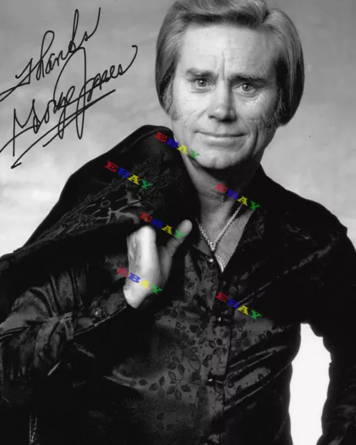 George Jones  Autographed  signed 8x10 Photo Reprint