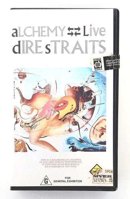 Alchemy Live Dire Straits Live, VHS Tape, Vintage Video, Music Concert, G 1984