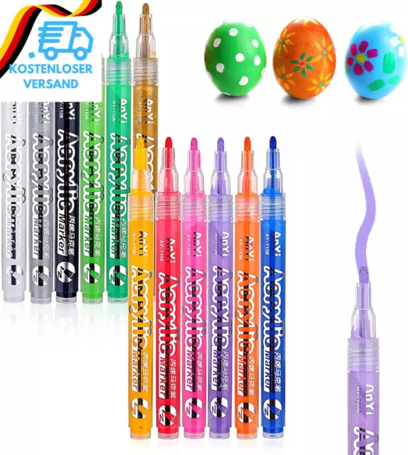 YUXIANLB Acrylic Paint Pens Markers Water Based Paint Pens Oil-Based Waterproof