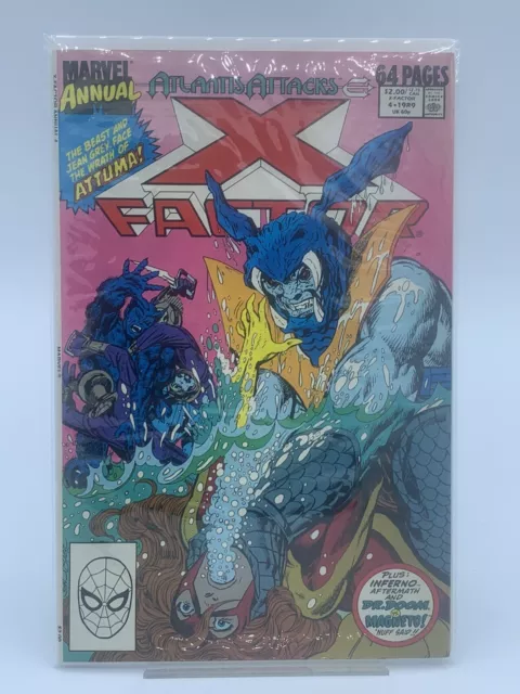 X-Factor Annual Vol 1 #4 Marvel Comics 1989 Atlantis Attacks Dr Doom vs Magneto
