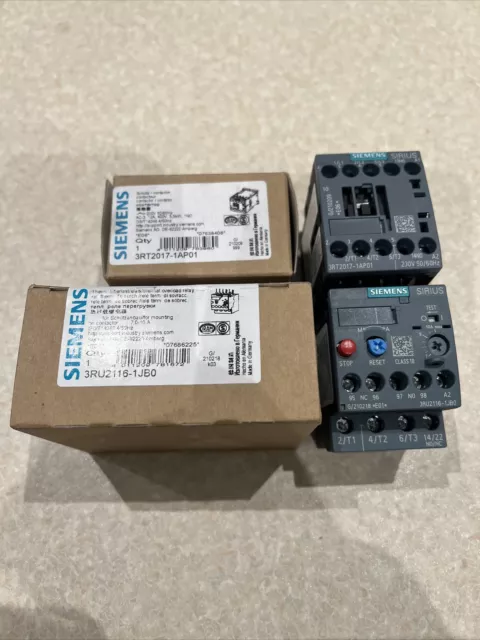 Siemens SIRIUS Innovation 3RT2 Contactor, 230 V AC Coil, 3 Pole 12A 5.5Kw & O L