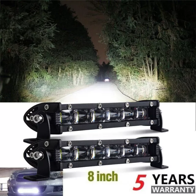 8inch 60W LED Work Light Bar Flood Spot Beam Offroad 4WD SUV Driving Fog Lamp 7"