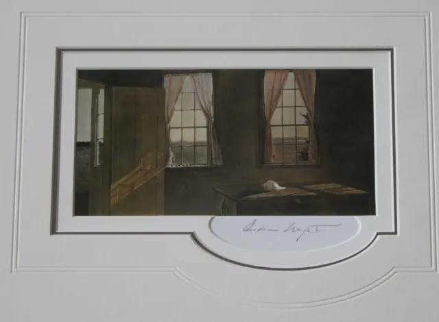 Andrew Wyeth Hand-Signed Bookplate "Her Room." Guaranteed Authentic.