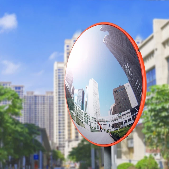 Traffic Convex PC Mirror,Wide Angle Blind Spot Corner Road Parking Safety 12 18"