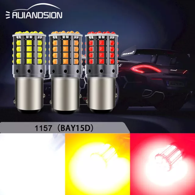 2x Ruiandsion 1157 BAY15D LED Parking Ampoule De Recul 10-80V Double Faisceau