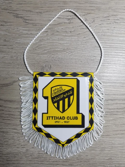 Fanion Al Ittihad (Arabie Saoudite) - 9x11 Cm - Petit Drapeau Club