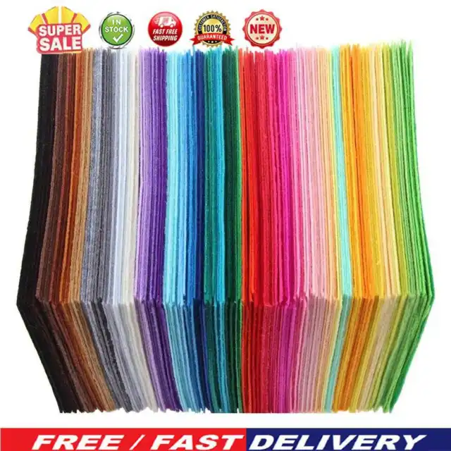 40 piezas tela de fieltro surtido colores 10x10 cm tela no tejida para niños para muñecas juguetes