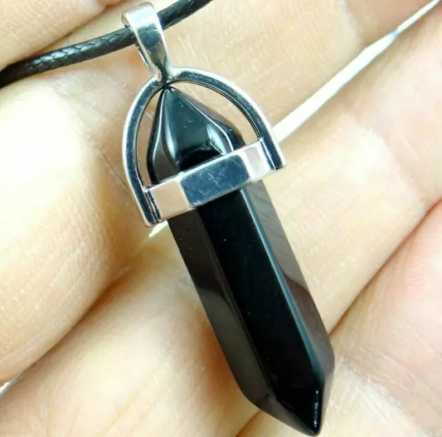 Natural Gemstones Merkaba Pendulum chain Crystal Pointed Reiki Chakra Pendant US