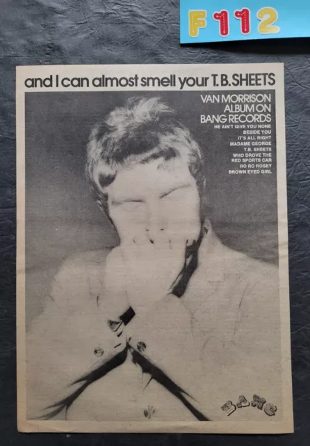 Van Morrison T.B. Sheets Album Promo Print Advertisement Vintage 1973