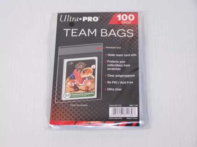 Ultra Pro Team Bags Resealable Bags You Pick 100, 200, 300, 400, 500, 1000