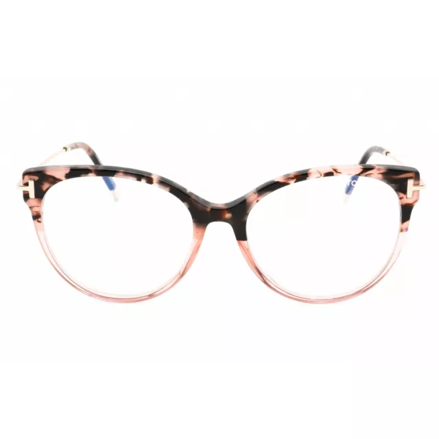 TOM FORD WOMEN'S Eyeglasses Coloured Havana/Clear Plastic Cat Eye ...