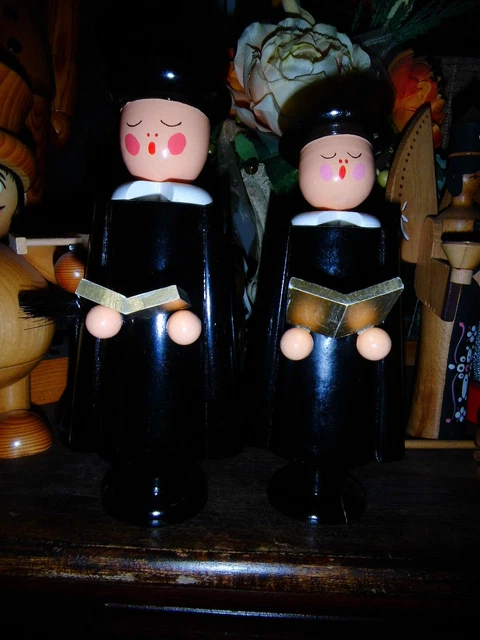Weihnachtsdekoration,Kurrende,Kurrendesänger,Erzgebirge,19,5+21,5cm,gut erhalten