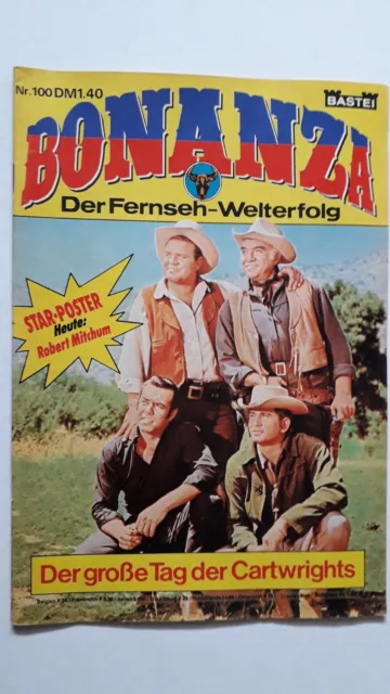 Bonanza Nr.100 mit Poster - TOP Z1 Der Fernseh-Welterfolg als BASTEI COMICHEFT