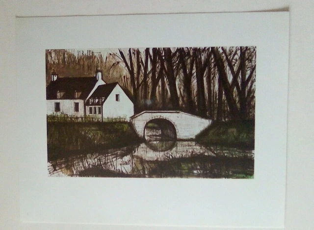 LITHO BERNARD BUFFET : Pont sur la rivière 1966 Hazan EUR 12,00 
