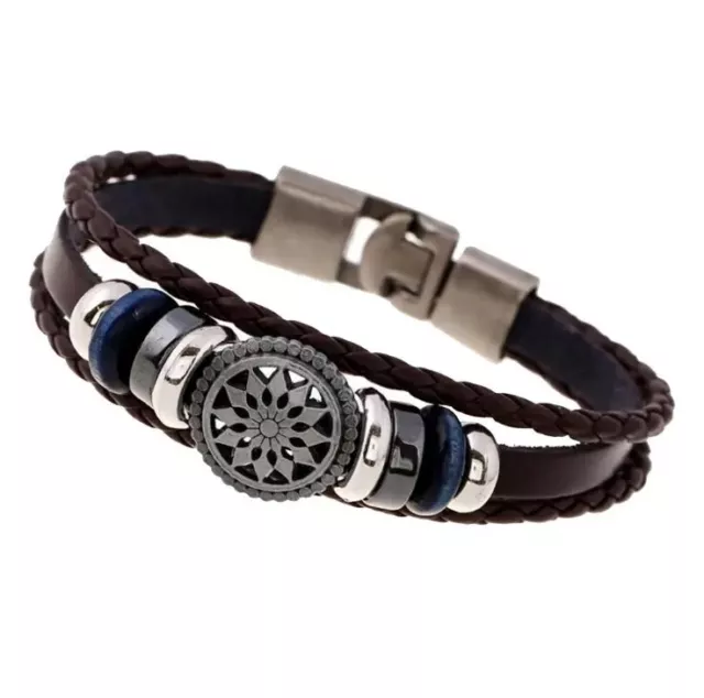Bracelet En Cuir véritable pour homme et femme