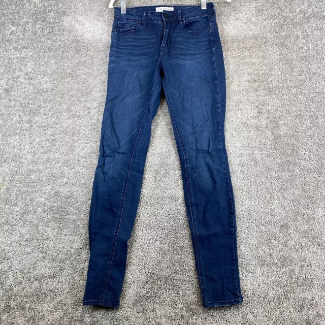 Bullhead Denim Co. High Rise Skinniest Denim Jeans Women's Size 3 Blue Dark Wash