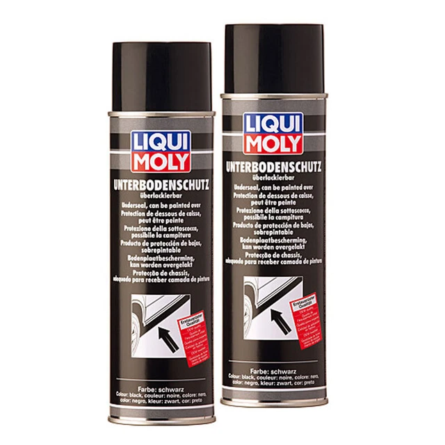 LIQUI MOLY Steinschlag Unterbodenschutz Spray Kautschuk schwarz 500ml 2x
