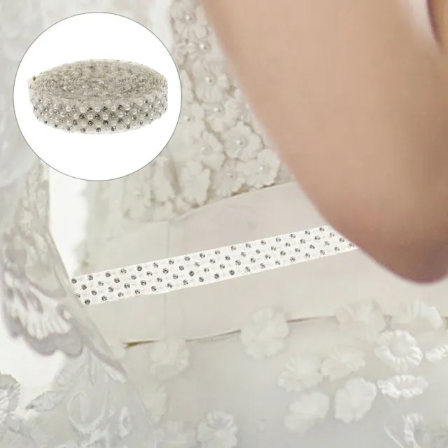 Taladro cinturón de perlas decorativo aplicaciones bordado de perlas novia