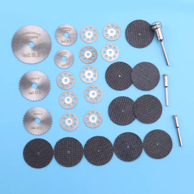 Set Diamond Cutting Wheels Die Grinder Cut Off Disc w/Mandrel Rotary Tool Ze