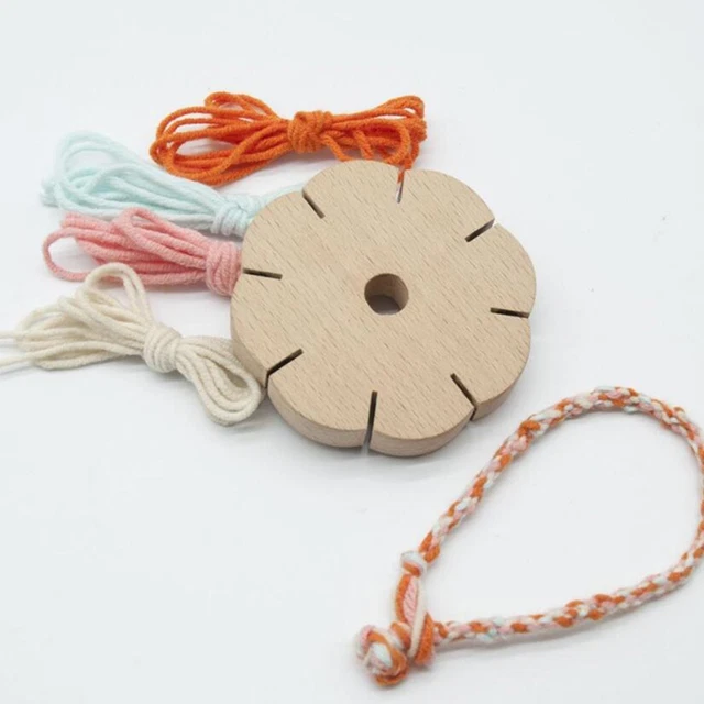 Flechten DiskRound Disc Holzplatte für Braid Art Thread Haararmband