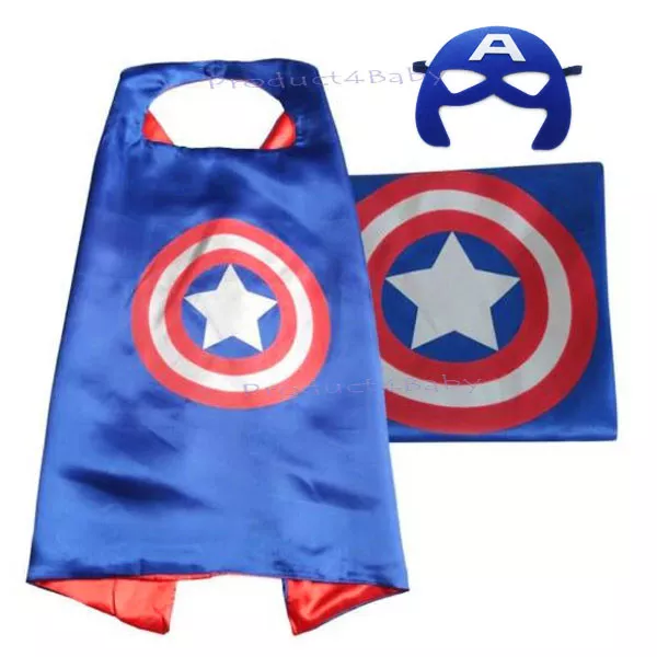 Superhero Cape & Mask for Boys Girls Kids Party Costume Set Spiderman Spidergirl 2