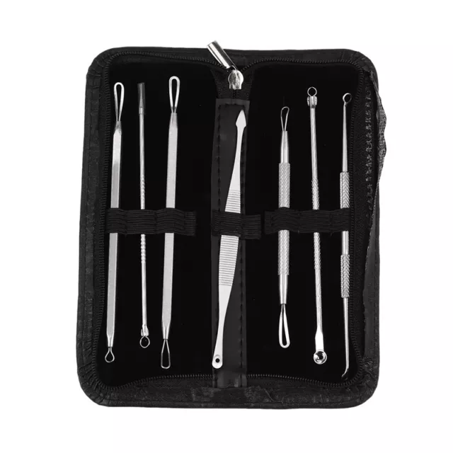 7Pcs Premium Blackhead Acne Comedone Pimple Blemish Extractor Remover Tool2470