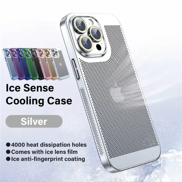 Phone Case For iPhone15 14 13 12 11Pro Max Electroplating Heat Dissipation Cover