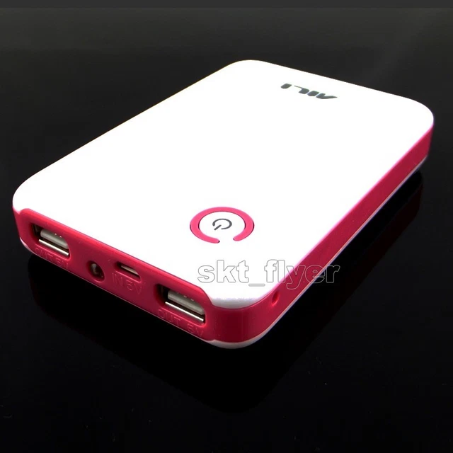 Pink 5V 2A USB Mobile Power Bank Charger box For 18650 Battery iphone Mp3 LED