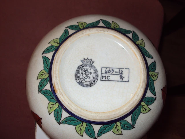 Dessous De Plat Ancien En émaux De La Louvière (fait Main, Céramique Multicolore)