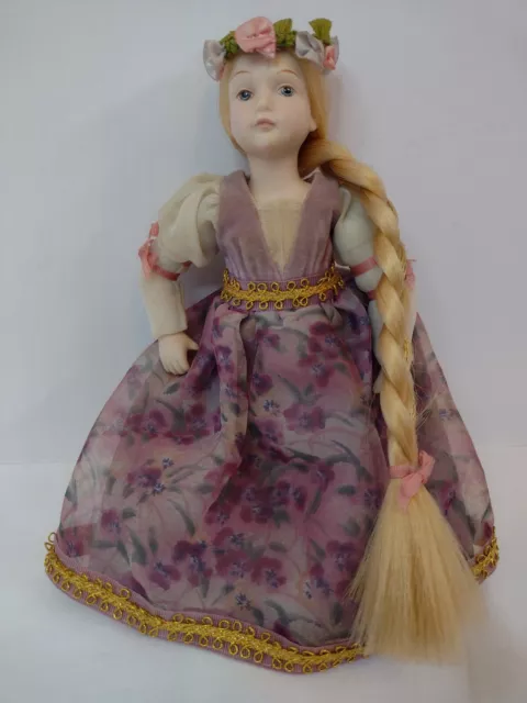 Vintage AVON Fairy Tale Doll Collection Rapunzel Porcelain Doll 1986