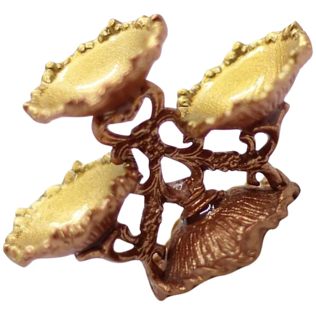 Doll European Style Fruit Plate Alloy Child Bowl Kitchen Pretend Play Toys