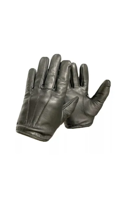 Tactical Police Leather Kevlarliner Cut Resistant Patrol Duty Search Gloves