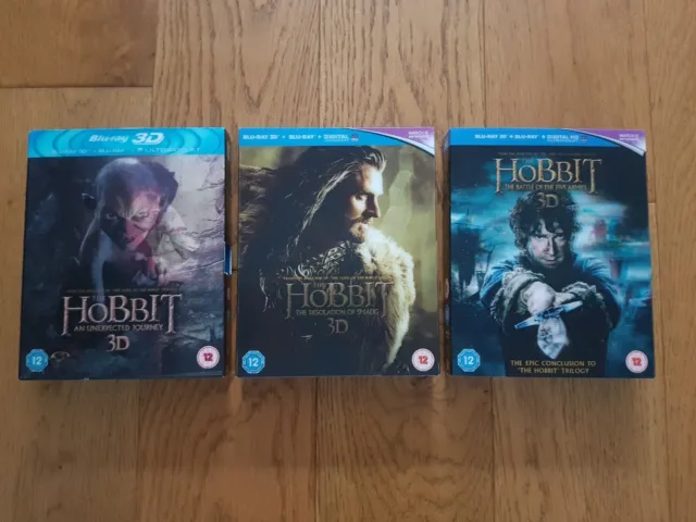 The Hobbit Trilogy 3d Blu Ray Bundle