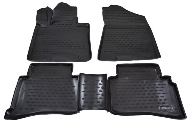 R 3D Tapis de sol caoutchouc à bords hauts pour HYUNDAI TUCSON 2015-9/2020 NOIR