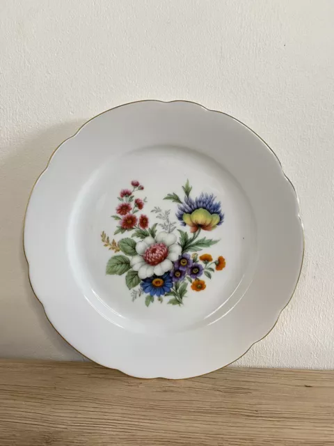 Jolie Assiette Décorative en Porcelaine Bavaria motif Floral