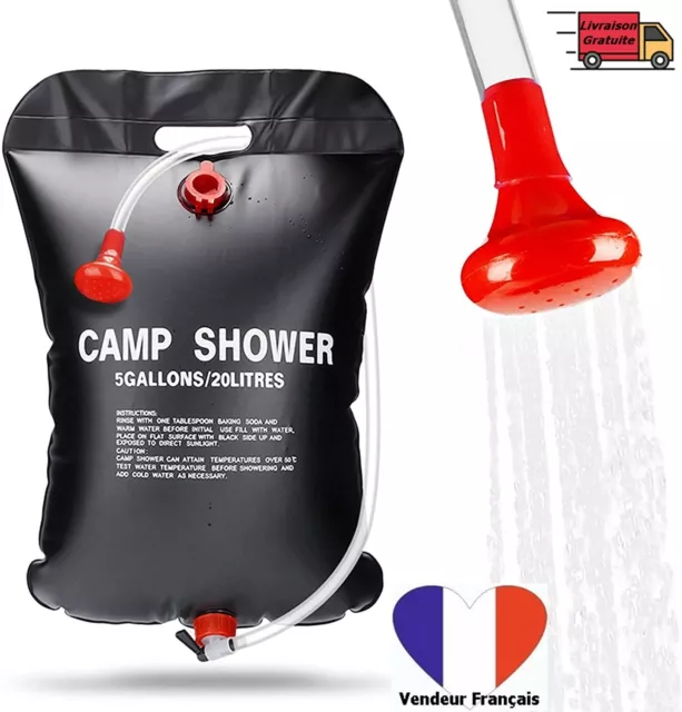 Sac de Douche Solaire 20L Solaire Douche de Camping Sac de Douche Pliant Portati