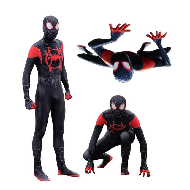 SPIDER MAN: INTO the Spider-Verse Suit Miles Morales Costume Cosplay ...