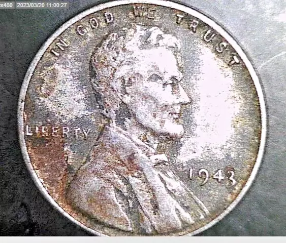 1943 P Lincoln Wheat Cent Steel Wartime Penny