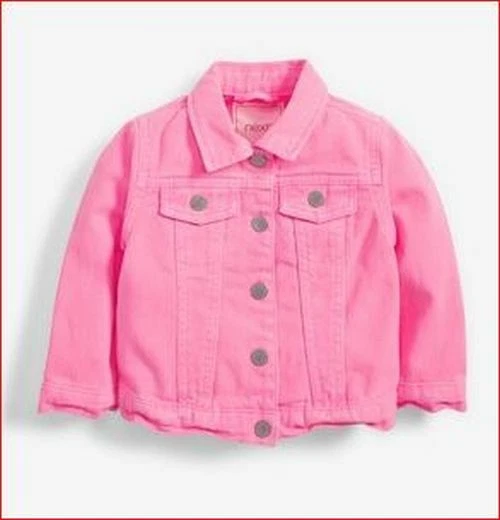 Next Bambina  Giacca Di Jeans Fluo 2-3 Anni Nuova