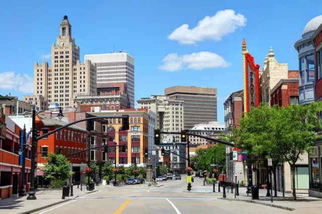 Providence Rhode Island Downtown City Skyline Photo Poster 24x36