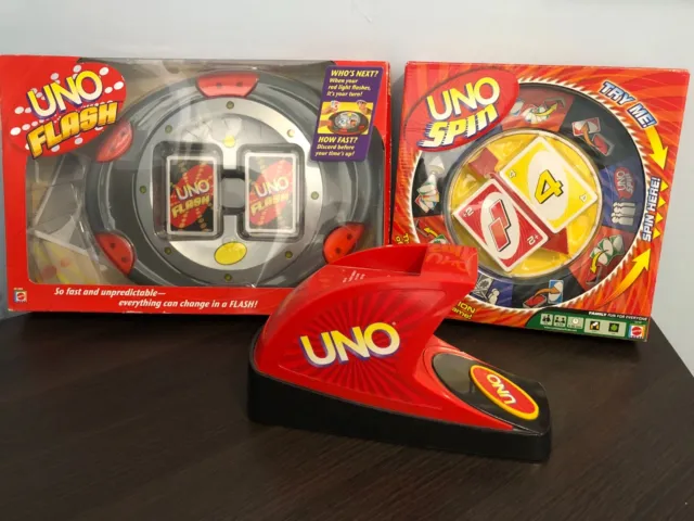 RARE UNO CARD game collection Flash, Spin, Extreme Electronic Games £30.00  - PicClick UK