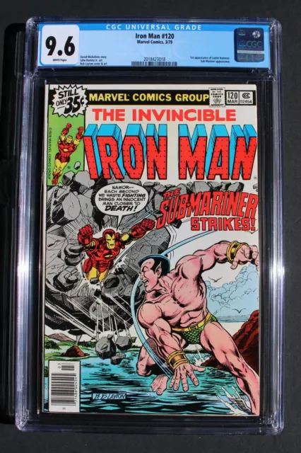 IRON MAN #120 vs SUB-MARINER Battle 1979 1st Justin Hammer, Barnett,Hale CGC 9.6