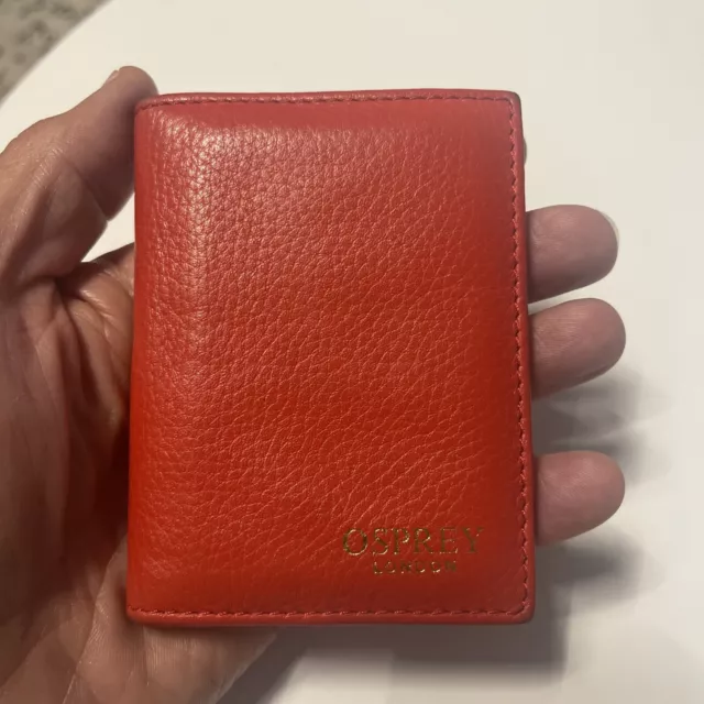 OSPREY London Cardholder Ladies Lovely Red Leather Bifold Wallet