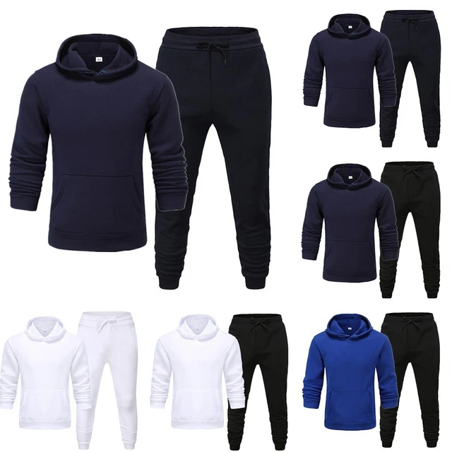Uomo Tuta da Ginnastica Sport Esterno Ufficio Studio Fitness Hoodie Hosen Jogger